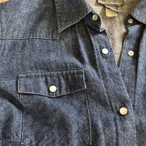 Dark wash Denim Western Shirt